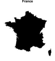 France blank outline map design vector