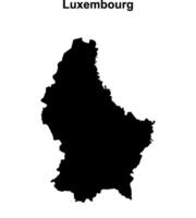 Luxembourg blank outline map design vector