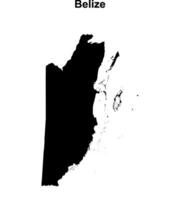 Belize blank outline map design vector