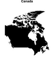 Canada blank outline map design vector