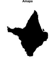 Amapa state blank outline map vector