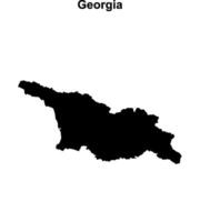 Georgia blank outline map design vector