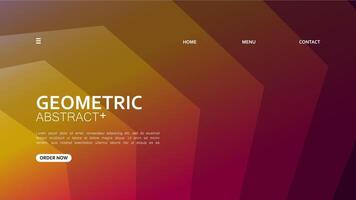 creative background abstract gradient geometric landing page design. illustration. banner brochure business template vector