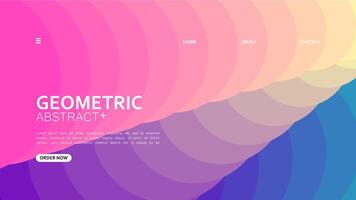 creative background abstract gradient geometric landing page design. illustration. banner brochure business template vector