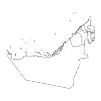 United Arab Emirates map with administrative divisions. illustration. vector