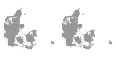 Denmark map with administrative divisions. illustration. vector