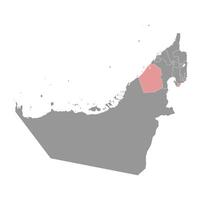 Emirate of Dubai map, administrative division of United Arab Emirates. illustration. vector