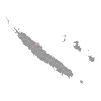 Touho commune map, administrative division of New Caledonia. illustration. vector