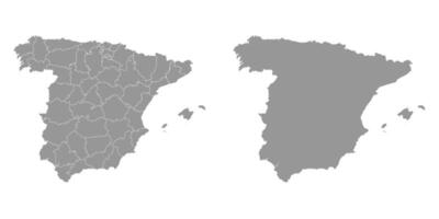 Spain map with administrative divisions. illustration. vector