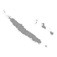 Noumea commune map, administrative division of New Caledonia. illustration. vector