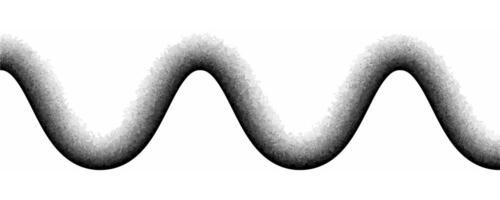 Black and White Gradient Texture Waves. Zigzag Dotted Noise Curve and Wavy Pattern vector