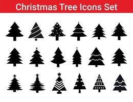 Christmas Tree Icons Set vector