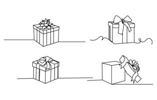 caja icono en línea estilo, entrega caja, paquete, exportar caja, carga caja, regreso parcela, regalo caja vector