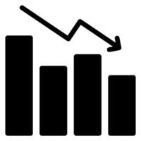 recession glyph icon vector