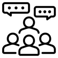 Communicate line icon vector