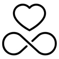 infinity line icon vector