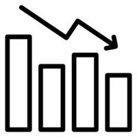 recession line icon vector