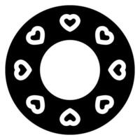 donut glyph icon vector