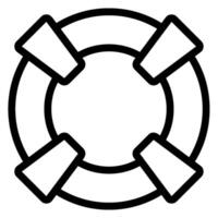 lifesaver line icon vector