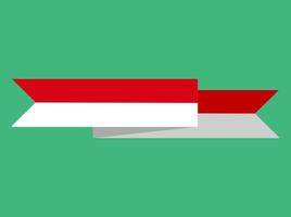 Indonesian Flag Ribbon Design Background vector