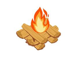 Bonfire Wood Illustration vector