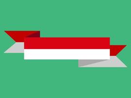 Indonesian National Flag Ribbon Illustration vector