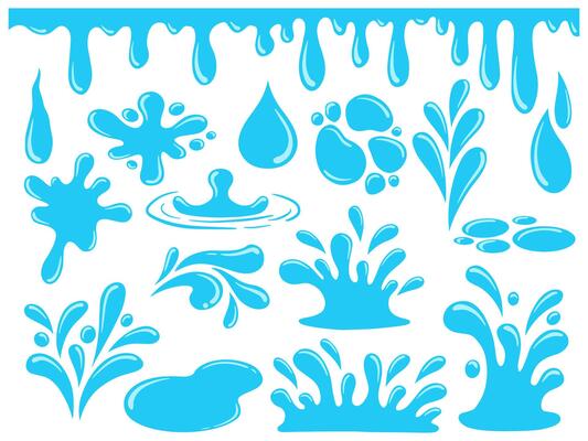 Water Splash Element Background Illustration