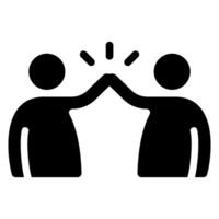 together glyph icon vector