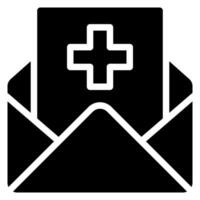 email glyph icon vector
