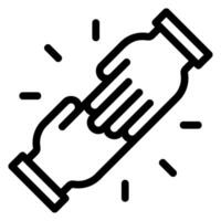 helping hand line icon vector