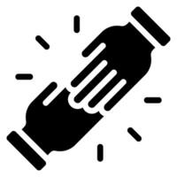 helping hand glyph icon vector