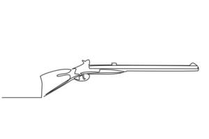 old historical sheriff rifle world war rifle hunter rifle line art object vector