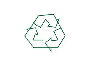 recycling arrow signs circle line art vector