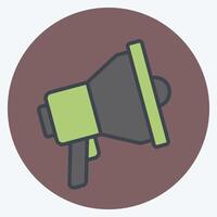 Icon Loudspeaker. related to Emergency symbol. color mate style. simple design illustration vector