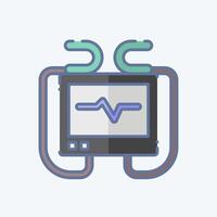 Icon Defibrillator Machine. related to Emergency symbol. doodle style. simple design illustration vector