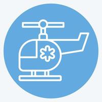 Icon Air Emergency. related to Emergency symbol. blue eyes style. simple design illustration vector