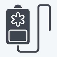 Icon Blood Transfusion. related to Emergency symbol. glyph style. simple design illustration vector