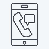 Icon Emergency Call. related to Emergency symbol. line style. simple design illustration vector