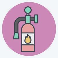 Icon Fire Extinguisher. related to Emergency symbol. color mate style. simple design illustration vector