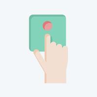 Icon Emergency Button. related to Emergency symbol. flat style. simple design illustration vector