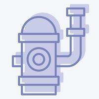 Icon Fire Hydrant. related to Emergency symbol. two tone style. simple design illustration vector