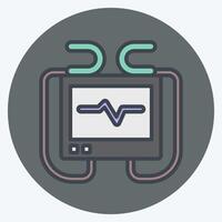 Icon Defibrillator Machine. related to Emergency symbol. color mate style. simple design illustration vector