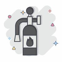 Icon Fire Extinguisher. related to Emergency symbol. comic style. simple design illustration vector