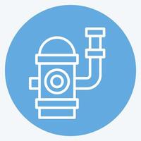 Icon Fire Hydrant. related to Emergency symbol. blue eyes style. simple design illustration vector