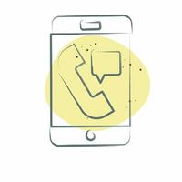 Icon Emergency Call. related to Emergency symbol. Color Spot Style. simple design illustration vector