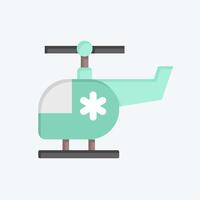 Icon Air Emergency. related to Emergency symbol. flat style. simple design illustration vector