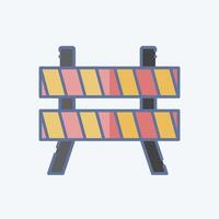 Icon Safety Barrier. related to Emergency symbol. doodle style. simple design illustration vector