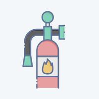 Icon Fire Extinguisher. related to Emergency symbol. doodle style. simple design illustration vector