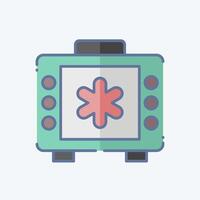 Icon Emergency News. related to Emergency symbol. doodle style. simple design illustration vector