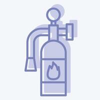 Icon Fire Extinguisher. related to Emergency symbol. two tone style. simple design illustration vector